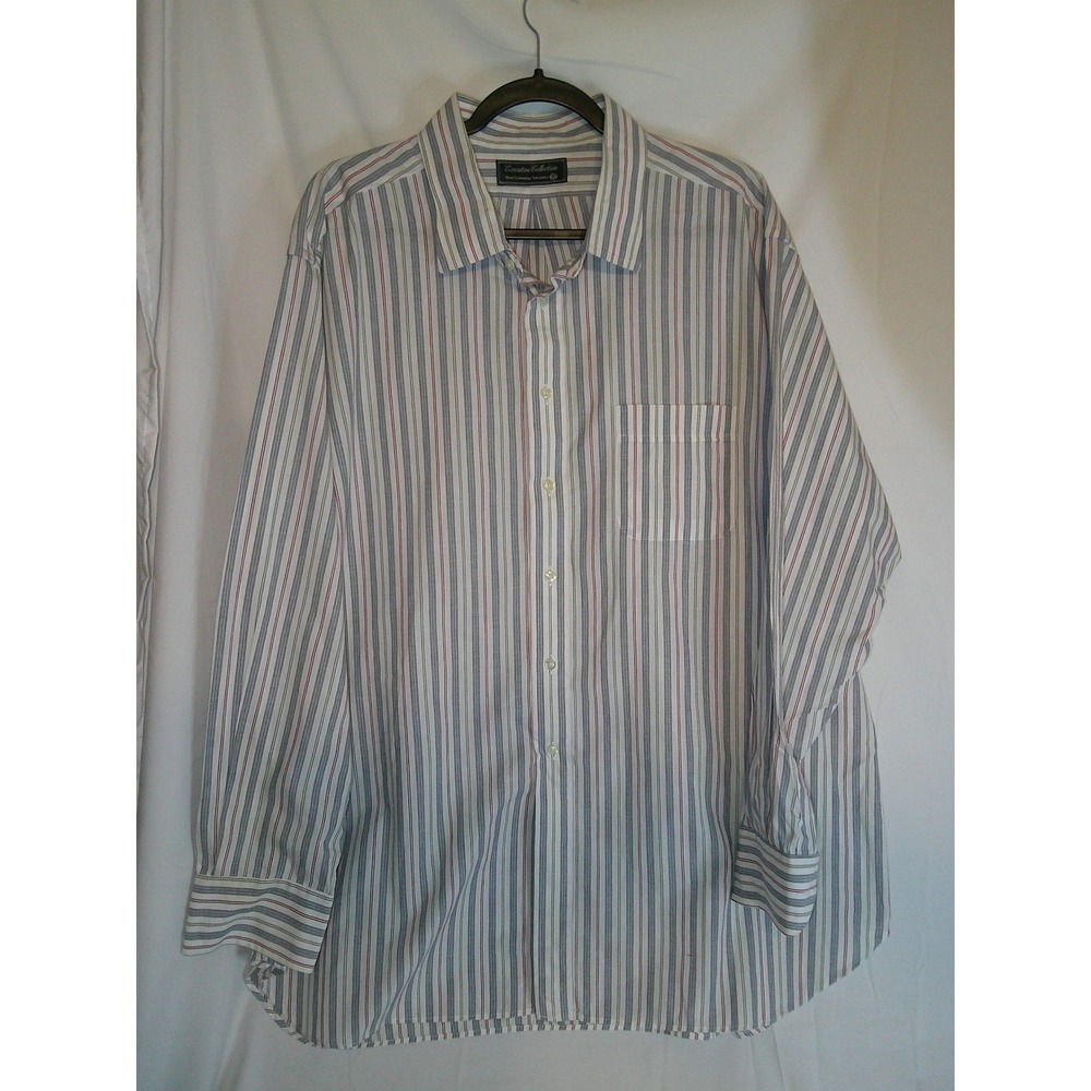 Executive‎ Collection Tom James Striped Dress Long Sleeve XXL